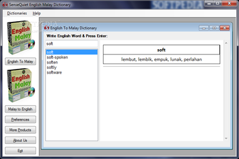 SenseQuiet English Malay Dictionary screenshot