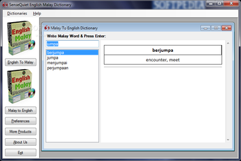 SenseQuiet English Malay Dictionary screenshot 2