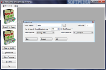 SenseQuiet English Malay Dictionary screenshot 3