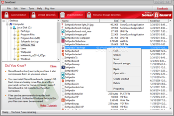 SensiGuard screenshot