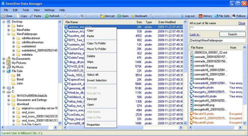 Sensitive Data Manager screenshot
