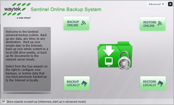 Sentinel Online Backup System screenshot