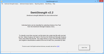 SentiStrength screenshot