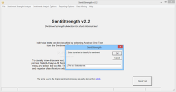 SentiStrength screenshot 2