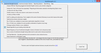 SentiStrength screenshot 5