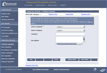 SEO Software Submitter Standard Edition screenshot