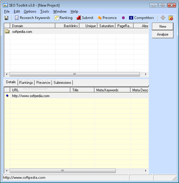 SEO Toolkit screenshot