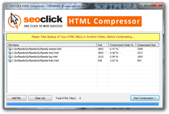 SEOCLICK HTML Compressor screenshot