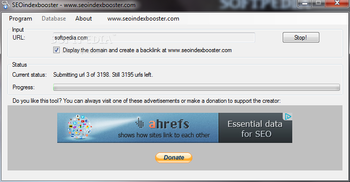 SEOindexbooster screenshot