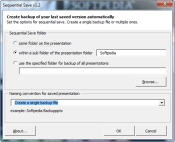 Sequential Save screenshot