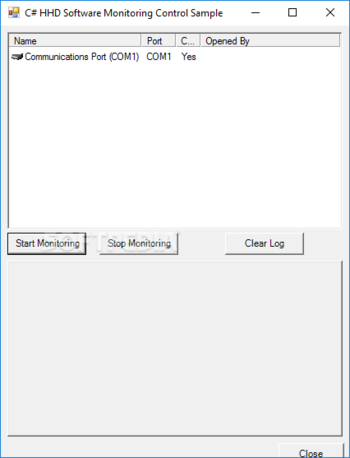 Serial Port Monitoring Control screenshot