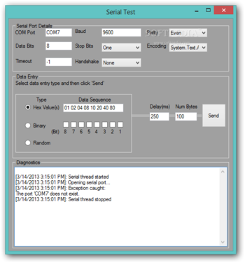 Serial Test screenshot