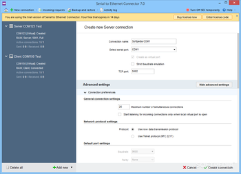 Serial to Ethernet Connector screenshot 2