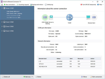 Serial to Ethernet Connector screenshot