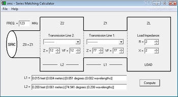 Series Matching Calculator screenshot
