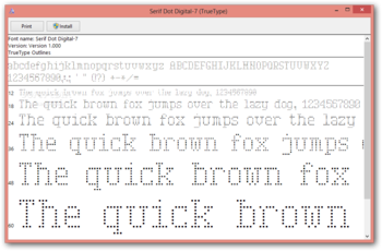 Serif Dot Digital-7 screenshot