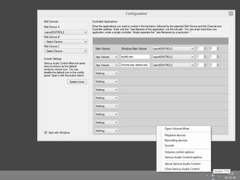 Serious Audio Control screenshot
