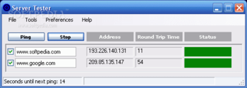 Server Tester screenshot