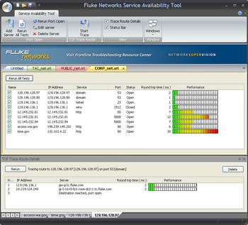 Service Availability Tool screenshot 2