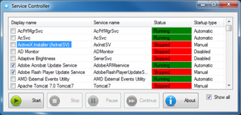 Service Controller screenshot
