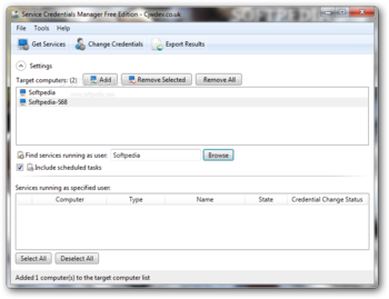 Service Credentials Manager Free Edition screenshot