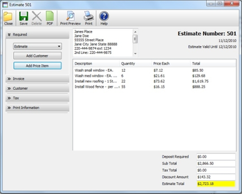 Service Invoice Pro screenshot