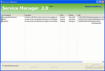 Service Manager screenshot