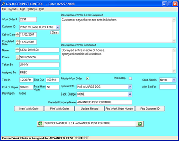 Service Master Software screenshot 2