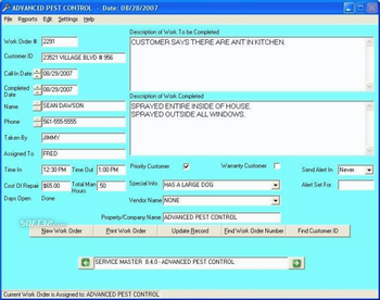 Service Master Software screenshot 3