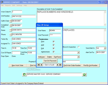 Service Master Software screenshot 4