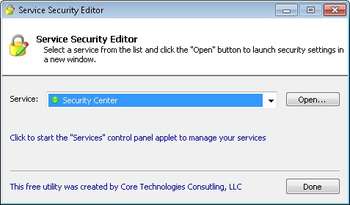 Service Security Editor screenshot 4