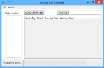 Service Tag Reporter screenshot
