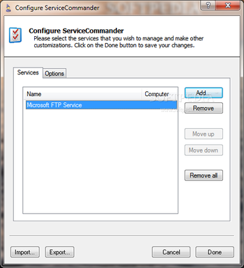 ServiceCommander screenshot 3