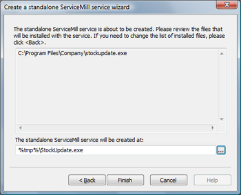 ServiceMill Exe Builder screenshot 3