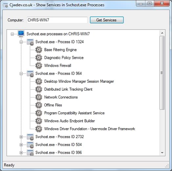 Services In Svchost screenshot