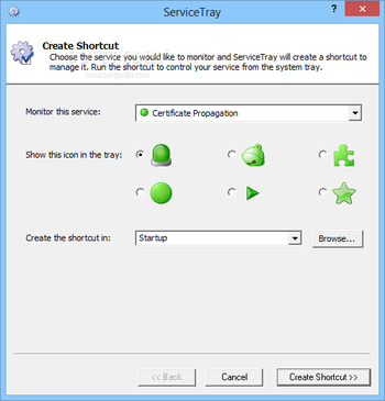 ServiceTray screenshot