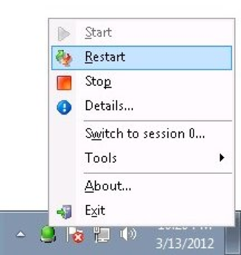 ServiceTray screenshot