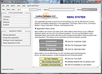 Sesame Database Manager screenshot