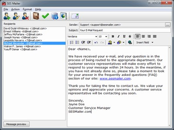 SESMailer screenshot