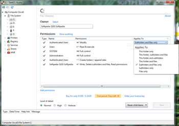 SetACL Studio screenshot 2