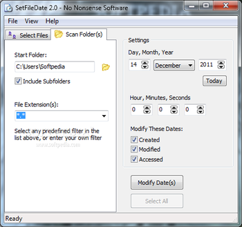 SetFileDate screenshot 2