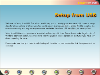 Setup from USB screenshot