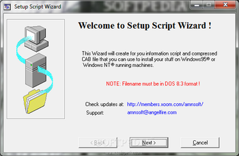Setup Script Wizard screenshot