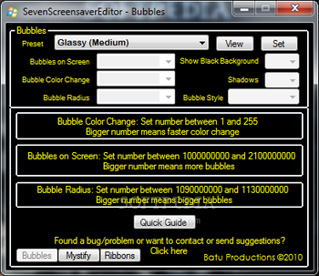 SevenScreensaverEditor screenshot