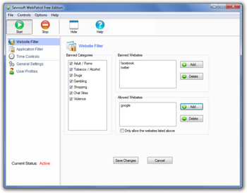 Sevnsoft Web Patrol Free screenshot