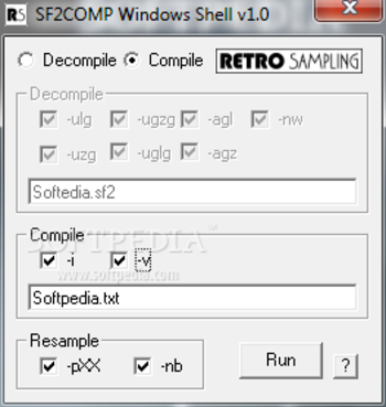SF2COMP Windows Shell screenshot 2