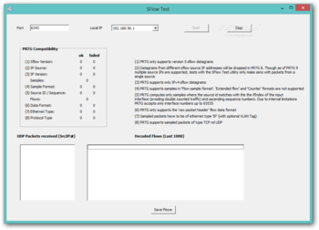 SFlow Test screenshot