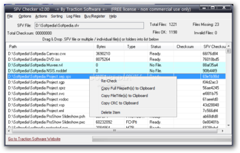 SFV Checker screenshot