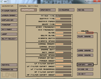 sfxr screenshot