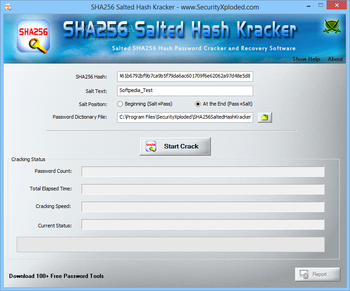 SHA256 Salted Hash Kracker screenshot